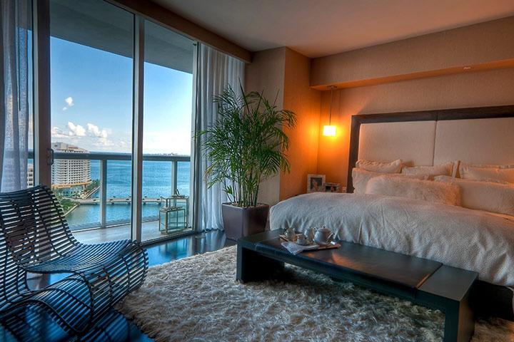 Condo interior with modern furniture for rent in Pelican Bay, FL