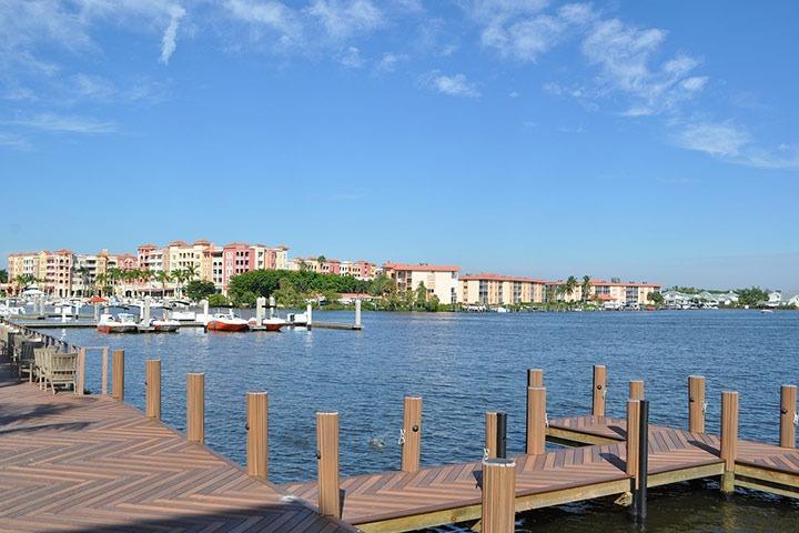 Dock overlooking the Gulf of Mexico from Naples, FL